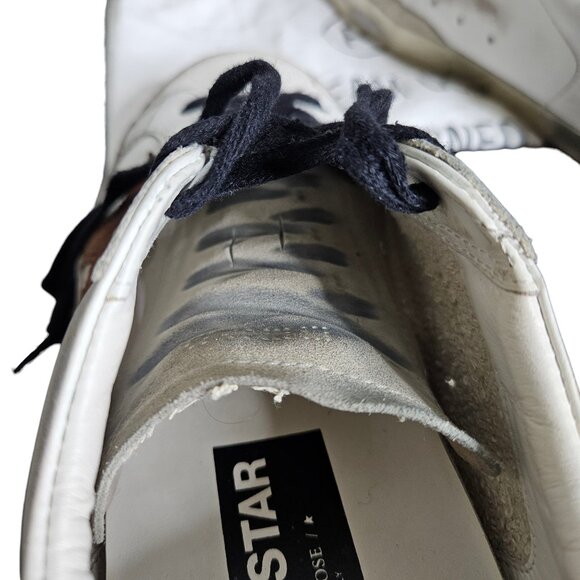 Golden Goose Superstar White Chestnut Brown Star Leather Suede Lace Up Sneaker - Picture 13 of 14